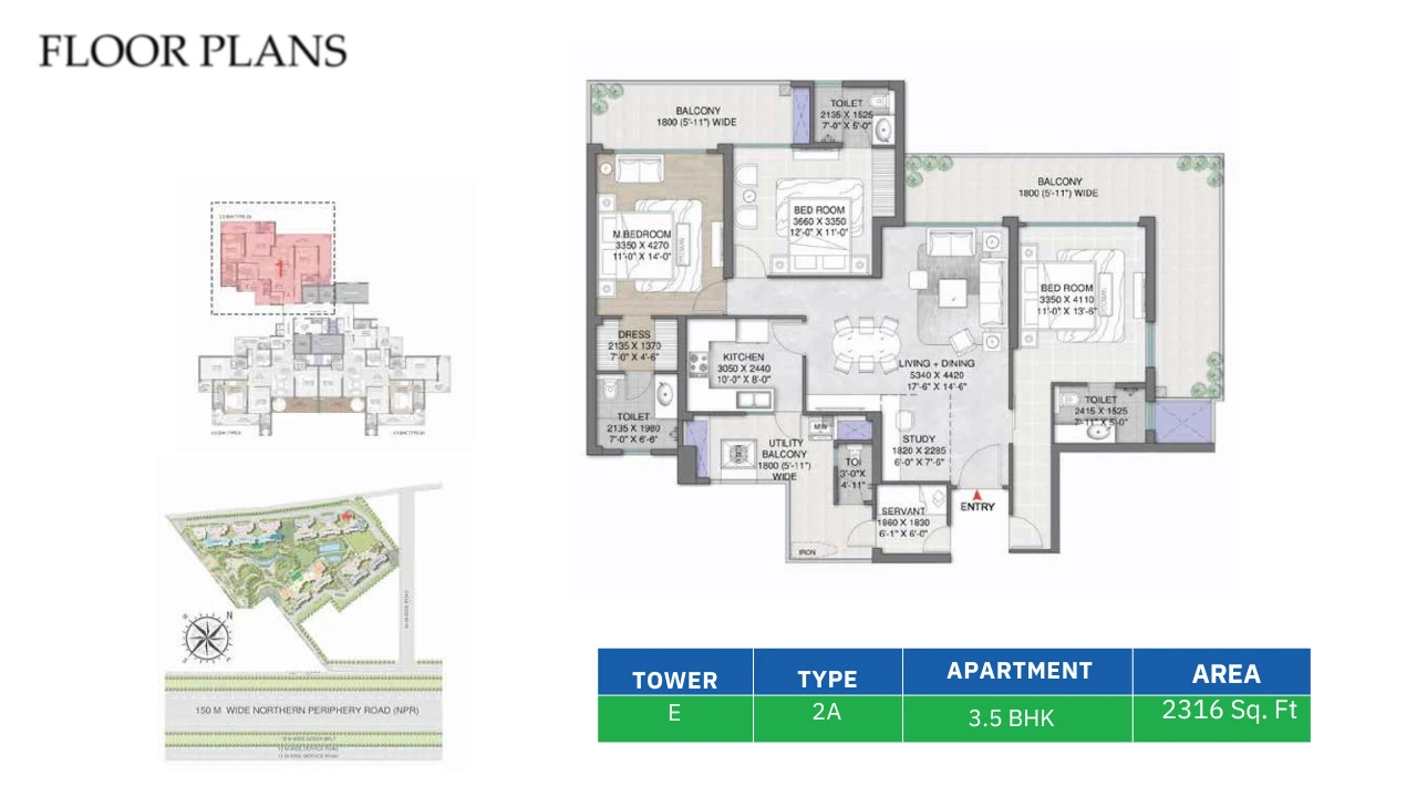 M3M Mansion Sector 113 Floor Plan