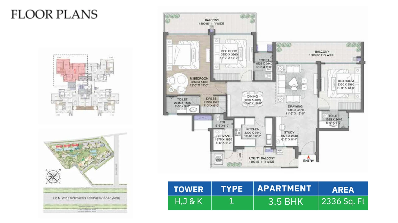 M3M Mansion Sector 113 Floor Plan