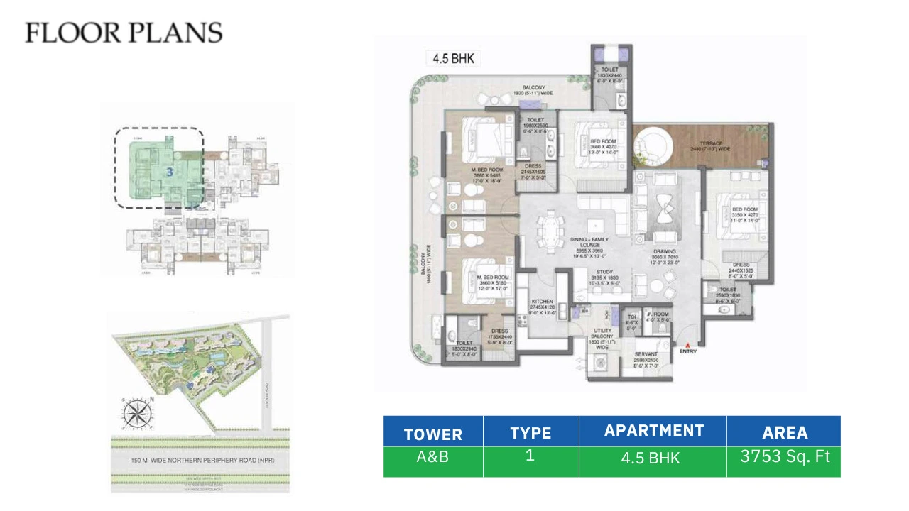 M3M Mansion Sector 113 Floor Plan